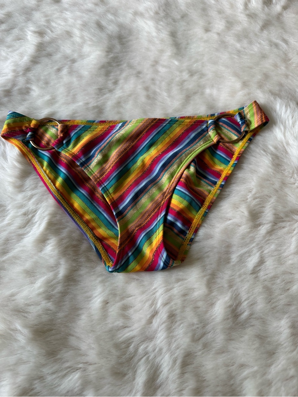 OP Rainbow Striped Women's Bikini Bottoms - Multicolor